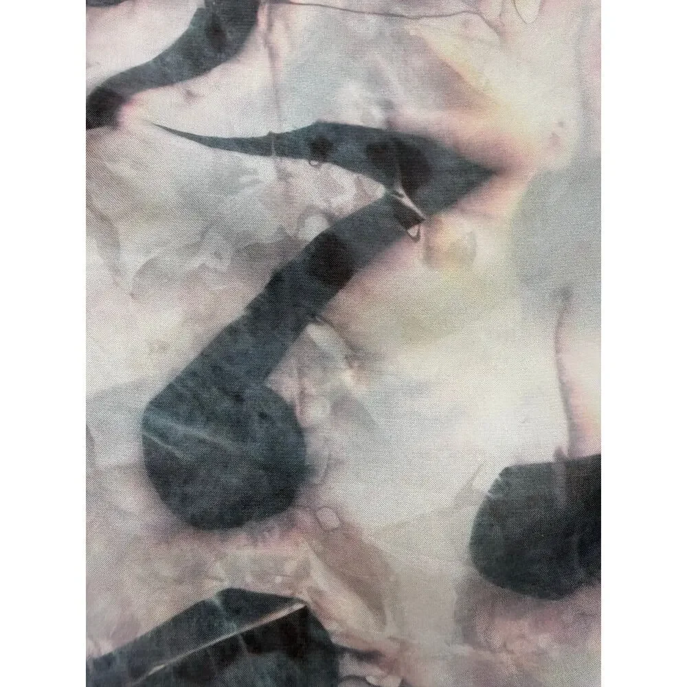 Music Note Scarf 100% Silk 15 x 60 Artsy Modern Musiccore Giftable